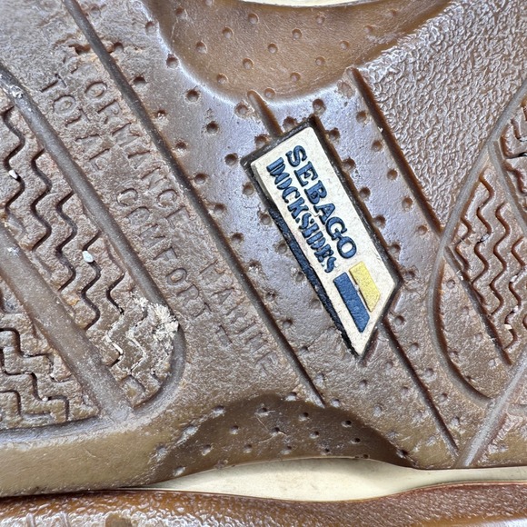 Sebago Docksides Brown Leather Boat Shoes Mens Size 8M Outdoor Loafers - Picture 6 of 12